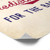 Baseball Themed Predictions for Baby Sign Poster (Ecke)