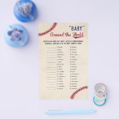 Baseball Themenbaby rund um die Weltübersetzung Flyer (Einzeln)