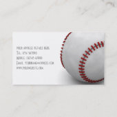 Baseball-themenorientierte Visitenkarte (Rückseite)