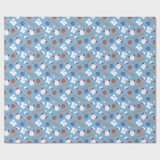 Baseball-themenorientiertes Geschenkpapier (Flach)