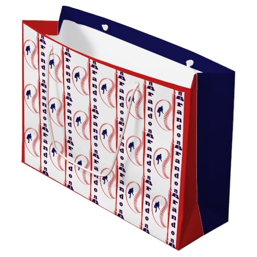 Baseball-Themenschmuck All-Star-Sportartikel Große Geschenktüte (Vorderseite Schrägansicht)