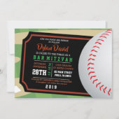 BASEBALL TICKET Bar Bat Mitzvah Einladung (Vorderseite)