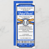 BASEBALL TICKET Bar Bat Mitzvah Einladung (Vorne/Hinten)