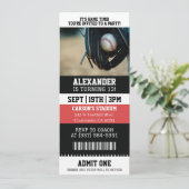 Baseball-Ticket Geburtstag Einladung (Stehend Vorderseite)