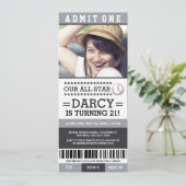 Baseball Ticket Geburtstag Einladungen (Stehend Vorderseite)