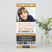 Baseball Ticket Geburtstag Einladungen (Stehend Vorderseite)