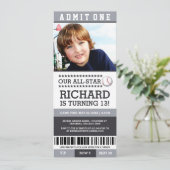 Baseball Ticket Geburtstag Einladungen (Stehend Vorderseite)