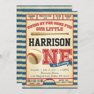 Baseball Ticket Geburtstagsparty Einladung