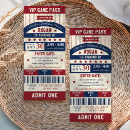 Baseball Ticket Geburtstagsparty Einladung