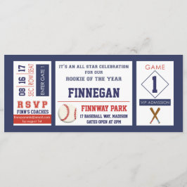 Baseball Ticket Geburtstagsparty Einladung