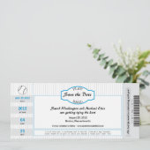 Baseball-Ticket Save the Date (Stehend Vorderseite)