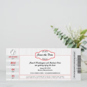 Baseball-Ticket Save the Date (Stehend Vorderseite)
