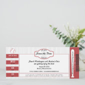 Baseball-Ticket Save the Date (Stehend Vorderseite)