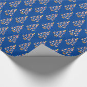 Baseball-Tiere Weihnachtsbaum Geschenkpapier (Ecke)