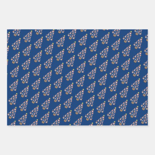 Baseball-Tiere Weihnachtsbaum Geschenkpapier Set (Vorderseite 3)