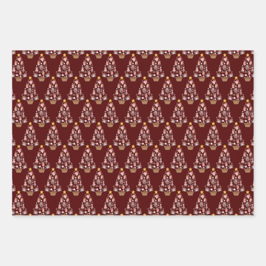 Baseball-Tiere Weihnachtsbaum Geschenkpapier Set (Vorderseite 2)