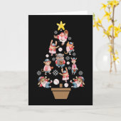 Baseball-Tiere Weihnachtsbaum Karte (Gelbe Blume)