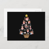 Baseball-Tiere Weihnachtsbaum Postkarte (Vorne/Hinten)