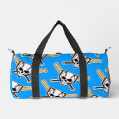 Baseball Til Death Pattern Blue Screwball Graphics Duffle Bag (Vorderseite)