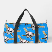 Baseball Til Death Pattern Blue Screwball Graphics Duffle Bag (Rückseite)