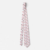 Baseball Tiled Design Necktie Krawatte (Rückseite)