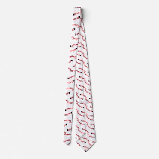 Baseball Tiled Design Necktie Krawatte (Rückseite)