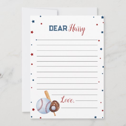 Baseball Time Capsule Note Card Dankeskarte (Vorderseite)