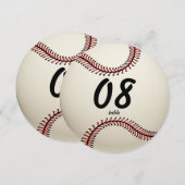Baseball-Tischnummer Einladung (Vorne/Hinten)