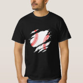 Baseball Torn zerquetscht zerrissen | Cool Basebal T-Shirt (Vorderseite)