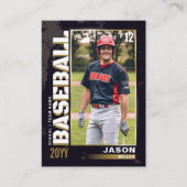 Baseball Trading Card, Baseball Player Card Gold Telefonnummerkarte (Vorderseite)
