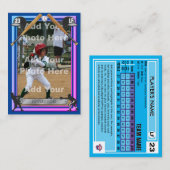 Baseball Trading Card Miami Frt - Benutzerdefinier Telefonnummerkarte (Vorne/Hinten)