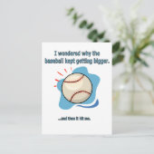 Baseball traf mich postkarte (Stehend Vorderseite)