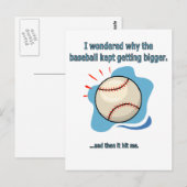 Baseball traf mich postkarte (Vorne/Hinten)