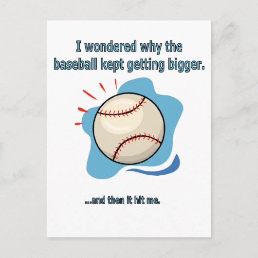 Baseball traf mich postkarte (Vorderseite)