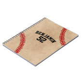 Baseball trägt Baseballtrainer zur Schau Notizblock (Linke Seite)