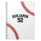 Baseball trägt Baseballtrainer zur Schau Notizblock (Vorderseite)