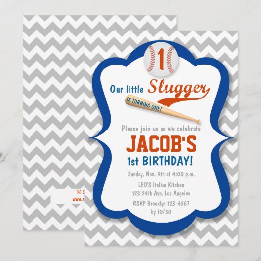 Baseball trägt einladung (Vorne/Hinten)