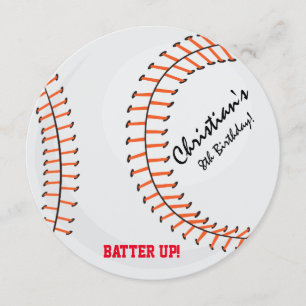 Baseball trägt Geburtstags-Party Einladungen zur