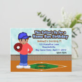 Baseball trägt Party zur Schau Einladung (Stehend Vorderseite)