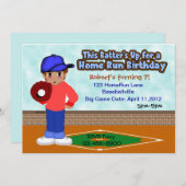 Baseball trägt Party zur Schau Einladung (Vorne/Hinten)