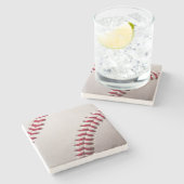 Baseball trägt Schablonen-personalisierte Baseball Steinuntersetzer (Seitenansicht)