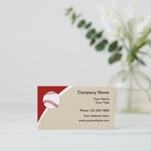 Baseball trägt Thema-übersichtliches Design zur Visitenkarte (Stehend Vorderseite)