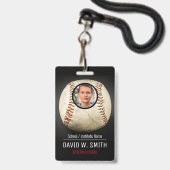Baseball-Trainer Ausweis (Vorderseite mit Lanyard)