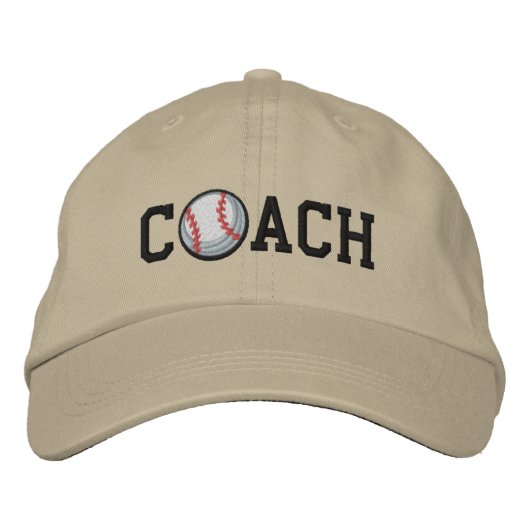 Baseball-Trainer Bestickte Baseballkappe (Vorderseite)