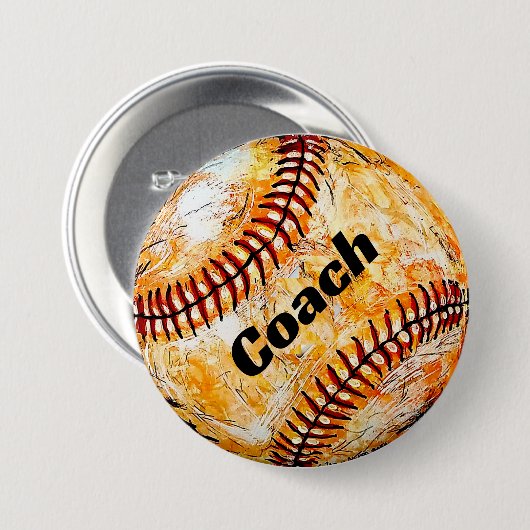 Baseball-Trainer Button (Vorne & Hinten)