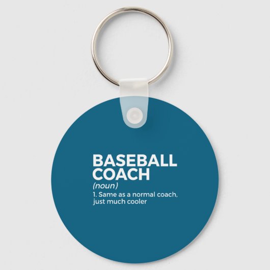 Baseball-Trainer-Definitionsdesign Schlüsselanhänger (Vorderseite)