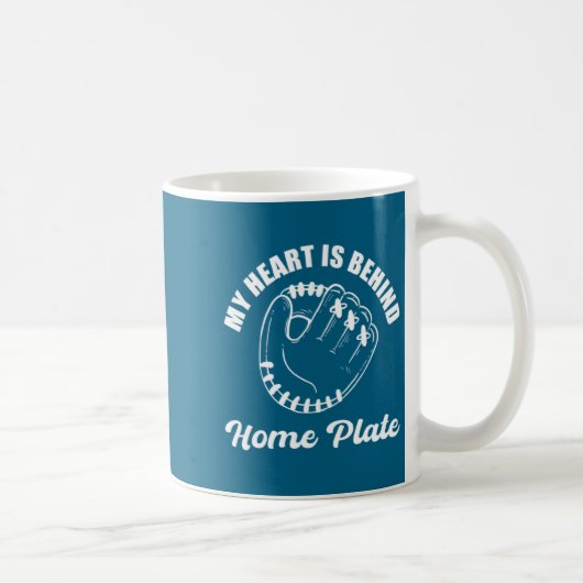 Baseball-Trainer-Design hinter der Home Plate Kaffeetasse (Rechts)