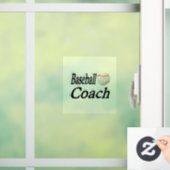 Baseball-Trainer  Fensteraufkleber (Zuhause)