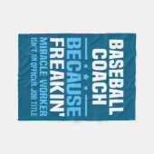 Baseball-Trainer Fleecedecke (Vorderseite (Horizontal))