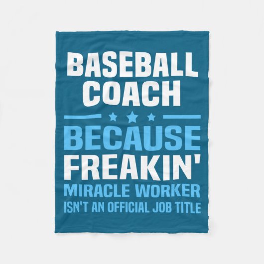 Baseball-Trainer Fleecedecke (Vorderseite)